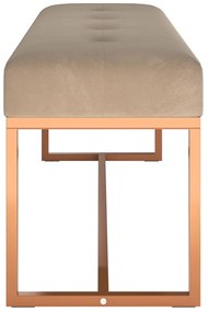 Banco 110x36x45 cm veludo bege