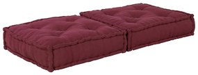 Pufe modular 70x70x36 cm tecido castanho