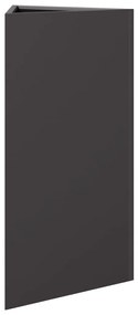 Vaso/floreira de jardim triangular 2 pcs 40x34,5x70cm aço preto