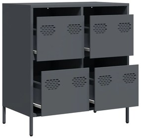 Aparador 68x39x73,5 cm aço laminado a frio antracite