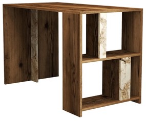 Secretária Lima – Nogueira e Branco – 120x75,4x60 cm