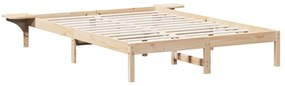 Estrutura de cama com mesas de cabeceira Castanho 140 x 200 cm