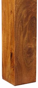Mesa de Maquilhagem com Espelho Castanho Madeira Sólida de Acácia