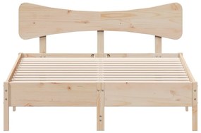 Cama sem colchão 120x200 cm madeira de pinho maciça