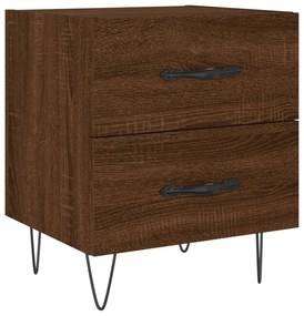 Mesa de cabeceira 2 pcs derivados de madeira carvalho castanho