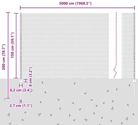 Postes de Cerca vidaXL 22 pcs U-Channel Cinzento 150 cm Aço