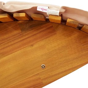 Espreguiçadeiras Balançantes com Almofadas 2 pcs Madeira Sólida de Acá