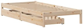 Cama sem colchão 90x200 cm madeira de pinho maciça