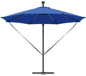 Guarda-sol de Bananeira Cantilever com bloqueio azul ciano