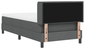Cama Box Spring vidaXL com Colchão Cinza Escuro 80x200 cm Tecido