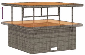 Conjunto de Sofá de Jardim 8 Peças com Almofadas Cinza em Rattan Sinté