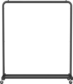 Guarda roupa aberto com rodas 38 x 110 x 141,5 cm preto