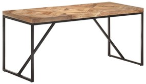 Mesa de jantar 160x70x76 cm madeira acácia maciça e mangueira