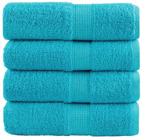 Toalhas de bidé premium SOLUND 4 pcs 30x50 cm 600 gsm turquesa