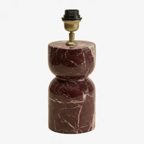 [*]base Para Lâmpada De Mesa Diniz ↑25 Cm & Mármore Vermelho Cherry Gold - Sklum