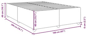 Estrutura de cama sem colchão 160x200 cm tecido cinzento-escuro