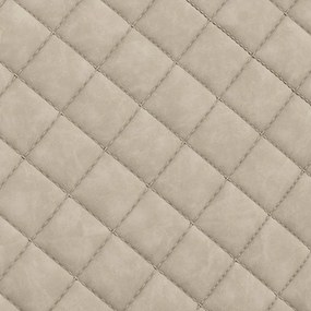 Cadeira cantilever em couro artificial cinzento-claro