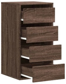 Cómoda com 4 Gavetas - 40x41x76 cm - derivados de madeira - carvalho c