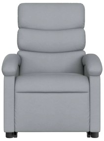 Poltrona reclinável massagens tecido cinzento-claro