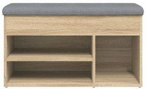 Banco sapateira 82x32x45,5 cm derivados madeira carvalho sonoma