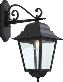 Lanterna de parede exterior clássica preta IP44 - Big