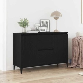 Sideboard vidaXL Preto Carvalho 104x35x70 cm Madeira de Engenharia