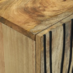 gabinete de TV 105x33,5x46 cm Madeira Maciça de Mangueira e Madeira En