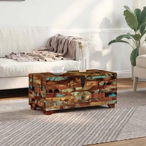 vidaXL Mesa de centro baú/caixa 80x40x35cm madeira reciclada maciça