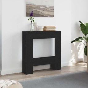 vidaXL Cornija de lareira 81x18x82 cm deriv. de madeira carvalho preto