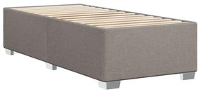 Estrutura de cama 90x190 cm tecido cinza-acastanhado