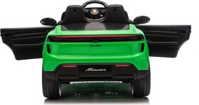 Carro elétrico para Crianças 2 a 6 anos 12V 4x4 Porsche Macan, Rodas de espuma EVA, Controle remoto Verde