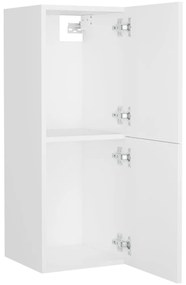Conjunto de móveis de casa de banho derivados de madeira branco