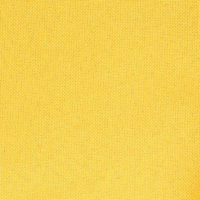 Cadeira de jantar giratória tecido amarelo mostarda