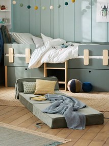 Sofá-cama sem apoio de braços, em bombazina verde
