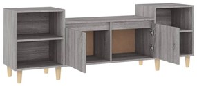 Móvel de TV 160x35x55 cm derivados de madeira cinzento sonoma