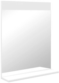 HOMCOM Espelho Casa de Banho de Parede com Prateleira Espelho para Entrada Corredor 50x12x60 cm Branco