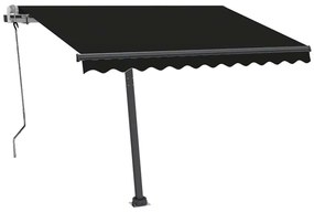 Toldo retrátil manual com LED 350x250 cm antracite