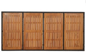 9 pcs conjunto de jantar p/ jardim c/ almofadões vime PE preto