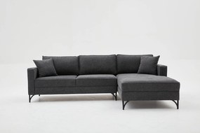Sofá de Canto Berlin – Antracite – 258x83x181 cm
