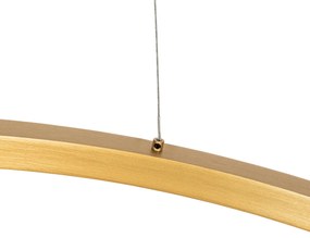 Candeeiro de suspensão dourado 80cm c/ LED 3 intensidades - Girello