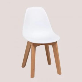 Cadeira Mini Em Polipropileno E Madeira De Faia Scand Nordic Kids Branco - Sklum