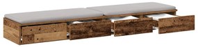 Camas com Gavetas vidaXL Cinza Sonoma 140x36,5x16,5 cm Madeira de Enge