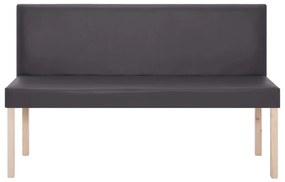 Banco 139,5 cm couro artificial cinzento