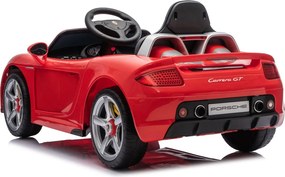 Carro elétrico para Crianças 12V de 2 a 5 anos Porsche 911 Carrera, Rodas de espuma EVA, Assento Couro ecológico e controlo remoto vermelho