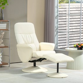 Poltrona Relax com Apoio para os Pés Estofada em PU Poltrona Relax Rec