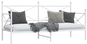 Cama de Dia sem Colchão 90x200 cm aço branco