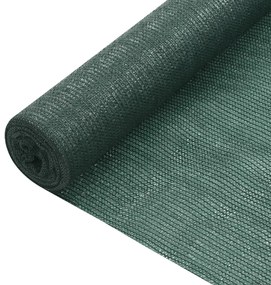 vidaXL Rede de ocultação para privacidade PEAD 75 g/m² 1x50 m verde