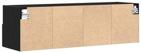 Armários de TV vidaXL 2 pcs Carvalho Preto 100x30x30 cm Madeira de Eng