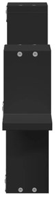 Estante de parede 104,5x10x43 cm derivados de madeira preto