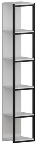 Estante Texas – Preto/Branco – 33,7 cm x 180 cm x 29,5 cm